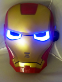 Máscara Homem De Ferro Iron Man Cosplay Olhos Acendem Led